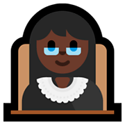 Emoji 👩🏿‍⚖️ Giudice Donna: Carnagione Scura su Microsoft Windows 10 Fall Creators Update.