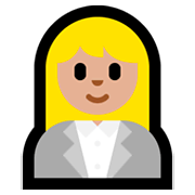 👩🏼‍💼 Emoji Oficinista Mujer: Tono De Piel Claro Medio en Microsoft Windows 10 Fall Creators Update.
