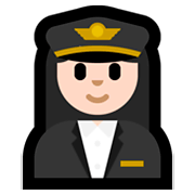 👩🏻‍✈️ Emoji Piloto Mujer: Tono De Piel Claro en Microsoft Windows 10 Fall Creators Update.