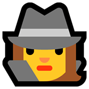 Emoji 🕵️‍♀️ Investigatrice su Microsoft Windows 10 Fall Creators Update.