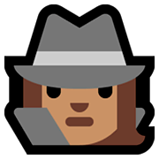 🕵🏽‍♀️ Emoji Detective Mujer: Tono De Piel Medio en Microsoft Windows 10 Fall Creators Update.