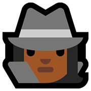 🕵🏾‍♀️ Emoji Detektivin: mitteldunkle Hautfarbe Microsoft Windows 10 Fall Creators Update.