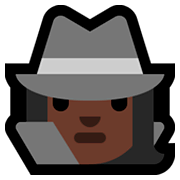 🕵🏿‍♀️ Emoji Detective Mujer: Tono De Piel Oscuro en Microsoft Windows 10 Fall Creators Update.