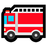 Emoji 🚒 Camion Dei Pompieri su Microsoft Windows 10 Fall Creators Update.