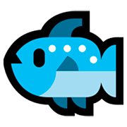 Emoji 🐟 Pesce su Microsoft Windows 10 Fall Creators Update.