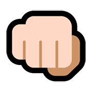 Emoji 👊🏻 Pugno Chiuso: Carnagione Chiara su Microsoft Windows 10 Fall Creators Update.