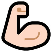 💪🏻 Emoji Bíceps Flexionado: Tono De Piel Claro en Microsoft Windows 10 Fall Creators Update.