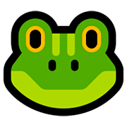 Emoji 🐸 Rana su Microsoft Windows 10 Fall Creators Update.