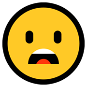 😦 Emoji Rosto Franzido Com Boca Aberta na Microsoft Windows 10 Fall Creators Update.