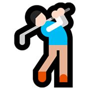 Emoji 🏌🏻 Persona Che Gioca A Golf: Carnagione Chiara su Microsoft Windows 10 Fall Creators Update.