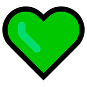 Emoji 💚 Cuore Verde su Microsoft Windows 10 Fall Creators Update.