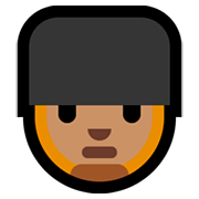 Emoji 💂🏽 Guardia: Carnagione Olivastra su Microsoft Windows 10 Fall Creators Update.