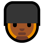 💂🏾 Emoji Guardia: Tono De Piel Oscuro Medio en Microsoft Windows 10 Fall Creators Update.