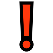 Emoji ❗ Punto Esclamativo Rosso su Microsoft Windows 10 Fall Creators Update.