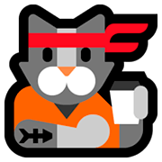 🐱‍👓 Emoji Gato hipster  na Microsoft Windows 10 Fall Creators Update.