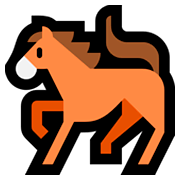 Emoji 🐎 Cavallo su Microsoft Windows 10 Fall Creators Update.