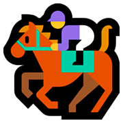 Emoji 🏇 Ippica su Microsoft Windows 10 Fall Creators Update.