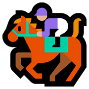 🏇🏼 Emoji Pferderennen: mittelhelle Hautfarbe Microsoft Windows 10 Fall Creators Update.