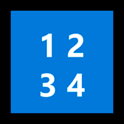 Emoji 🔢 Pulsante Con Numeri su Microsoft Windows 10 Fall Creators Update.