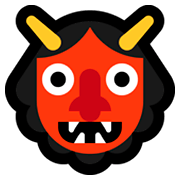 Emoji 👹 Orco su Microsoft Windows 10 Fall Creators Update.