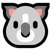 Emoji 🐨 Koala su Microsoft Windows 10 Fall Creators Update.