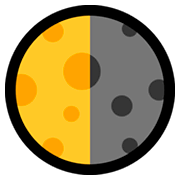 Emoji 🌗 Ultimo Quarto Di Luna su Microsoft Windows 10 Fall Creators Update.