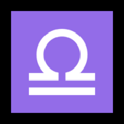 Emoji ♎ Segno Zodiacale Della Bilancia su Microsoft Windows 10 Fall Creators Update.