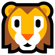 Emoji 🦁 Leone su Microsoft Windows 10 Fall Creators Update.