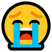 Emoji 😭 Faccina Disperata su Microsoft Windows 10 Fall Creators Update.