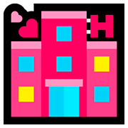 Emoji 🏩 Love Hotel su Microsoft Windows 10 Fall Creators Update.