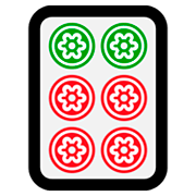 Emoji 🀞 Mahjong - sei punti su Microsoft Windows 10 Fall Creators Update.