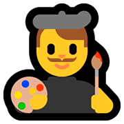 👨‍🎨 Emoji Artista Plástico na Microsoft Windows 10 Fall Creators Update.