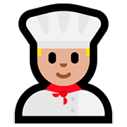👨🏼‍🍳 Emoji Cozinheiro: Pele Morena Clara na Microsoft Windows 10 Fall Creators Update.