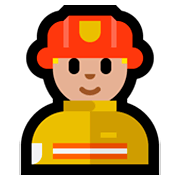 👨🏼‍🚒 Emoji Bombeiro: Pele Morena Clara na Microsoft Windows 10 Fall Creators Update.