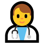 Emoji 👨‍⚕️ Operatore Sanitario su Microsoft Windows 10 Fall Creators Update.