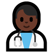 👨🏿‍⚕️ Emoji Profesional Sanitario Hombre: Tono De Piel Oscuro en Microsoft Windows 10 Fall Creators Update.