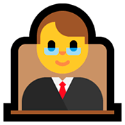 Emoji 👨‍⚖️ Giudice Uomo su Microsoft Windows 10 Fall Creators Update.