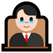 Emoji 👨🏻‍⚖️ Giudice Uomo: Carnagione Chiara su Microsoft Windows 10 Fall Creators Update.
