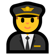 👨‍✈️ Emoji Piloto De Avião Homem na Microsoft Windows 10 Fall Creators Update.