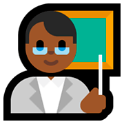 👨🏾‍🏫 Emoji Profesor: Tono De Piel Oscuro Medio en Microsoft Windows 10 Fall Creators Update.