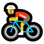Emoji 🚴‍♂️ Ciclista Uomo su Microsoft Windows 10 Fall Creators Update.