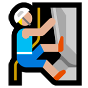 🧗🏼‍♂️ Emoji Hombre Escalando: Tono De Piel Claro Medio en Microsoft Windows 10 Fall Creators Update.