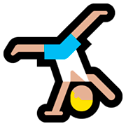 🤸🏼‍♂️ Emoji Hombre Haciendo Una Voltereta Lateral: Tono De Piel Claro Medio en Microsoft Windows 10 Fall Creators Update.