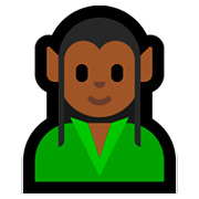 🧝🏾‍♂️ Emoji Elfo Homem: Pele Morena Escura na Microsoft Windows 10 Fall Creators Update.