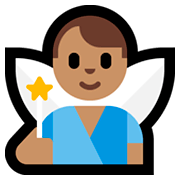 🧚🏽‍♂️ Emoji Homem Fada: Pele Morena na Microsoft Windows 10 Fall Creators Update.