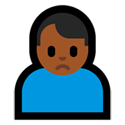 Émoji 🙍🏾‍♂️ Homme Fronçant Les Sourcils : Peau Mate sur Microsoft Windows 10 Fall Creators Update.
