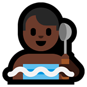 Emoji 🧖🏿‍♂️ Uomo In Sauna: Carnagione Scura su Microsoft Windows 10 Fall Creators Update.