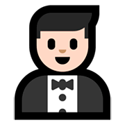 Emoji 🤵🏻 Persona In Smoking: Carnagione Chiara su Microsoft Windows 10 Fall Creators Update.