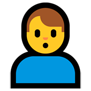 Emoji 🙎‍♂️ Uomo Imbronciato su Microsoft Windows 10 Fall Creators Update.