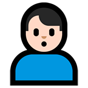 🙎🏻‍♂️ Emoji Homem Fazendo Bico: Pele Clara na Microsoft Windows 10 Fall Creators Update.